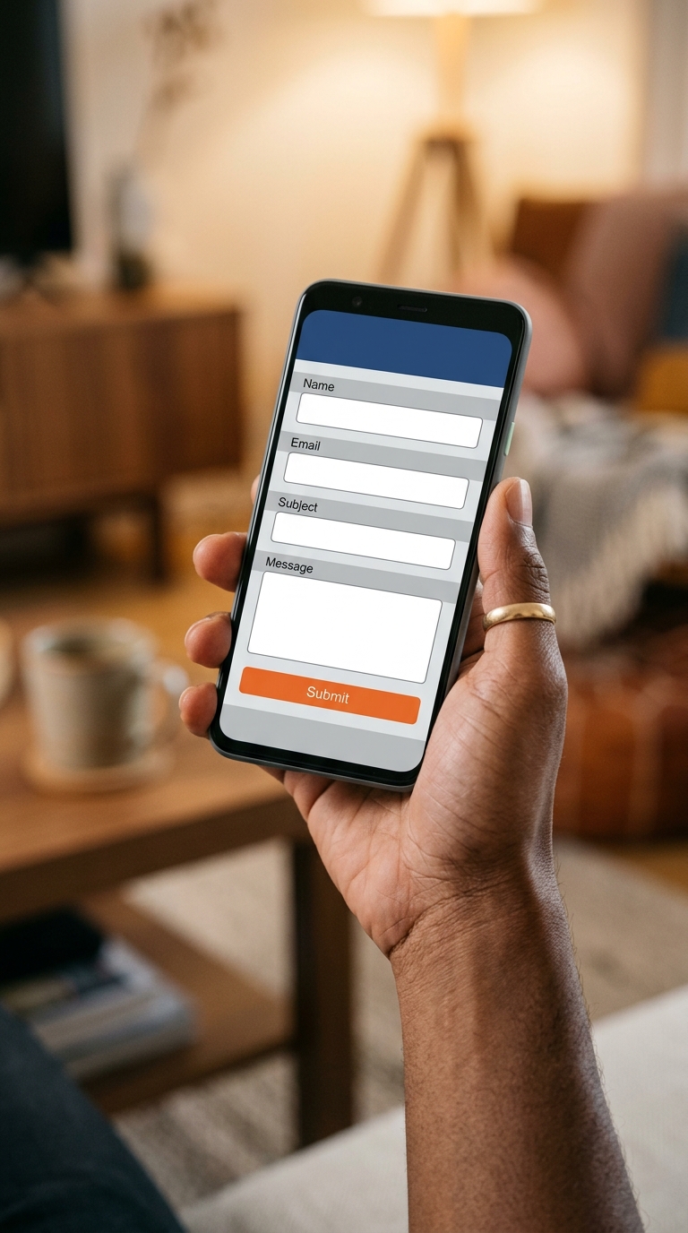 Fill out our quick cash offer form on your phone